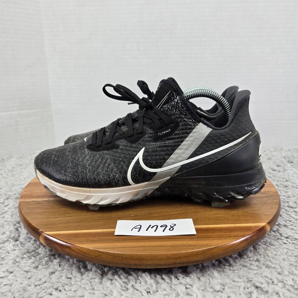 Nike Mens 8.5 Air Zoom Infinity Tour Black Platinum White Golf Shoes CT0540-001